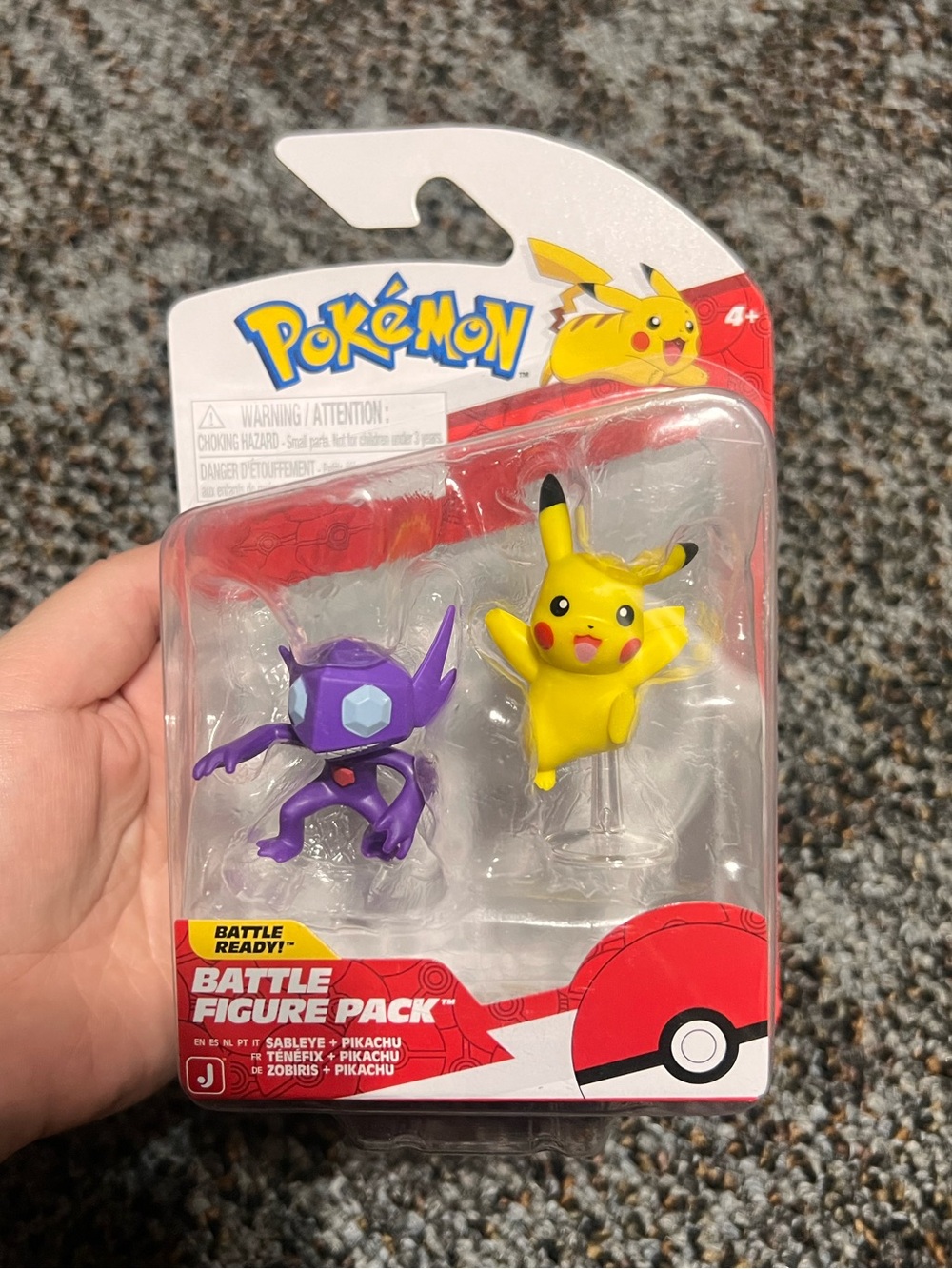 Sableye & Pikachu JAZWARES Pokemon Battle Ready Figure 2-Pack - NEW